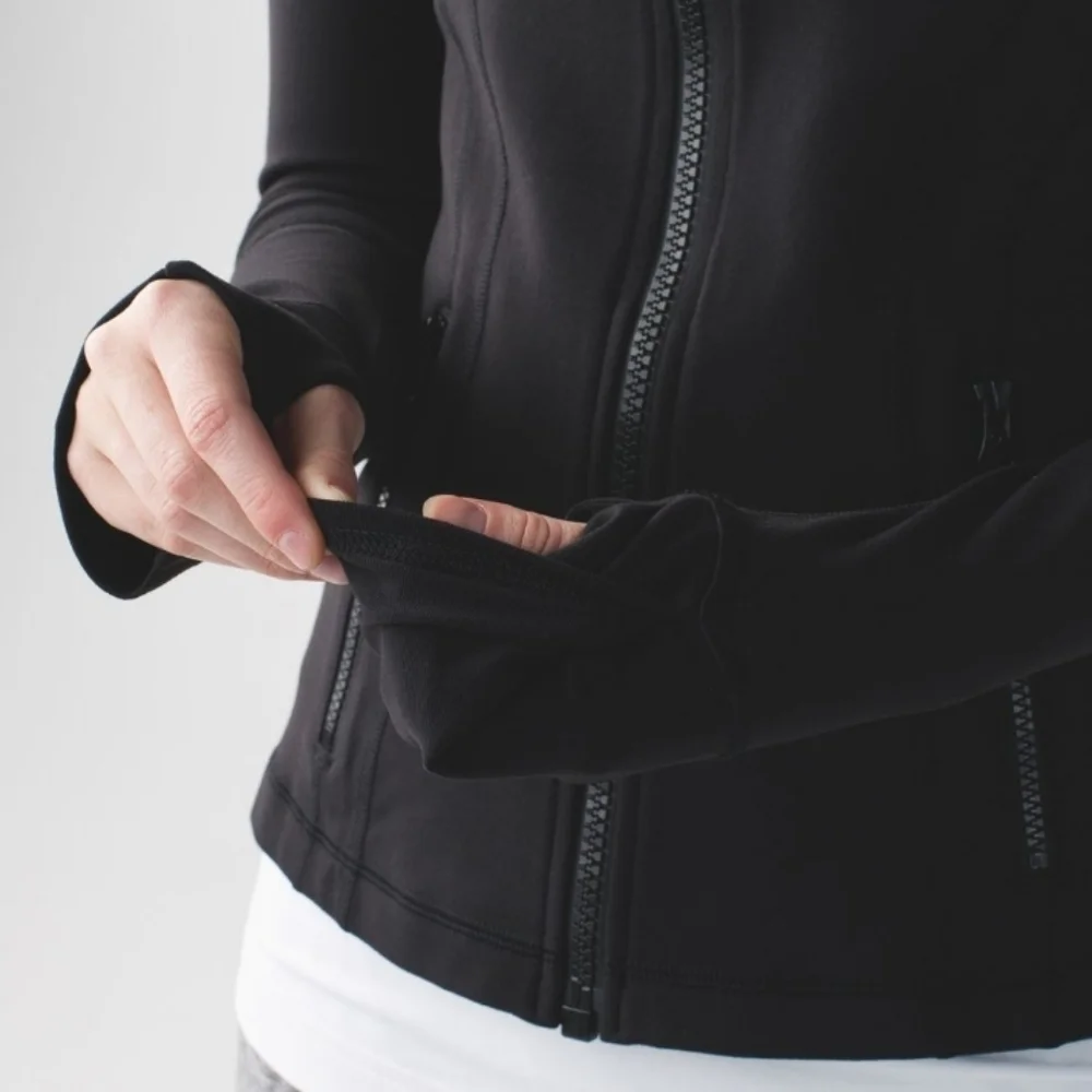 Lululemon Jacket Black Gray Herringbone